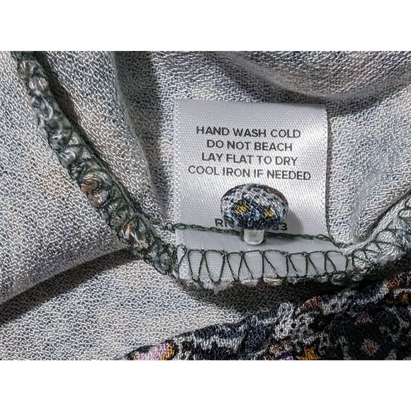 Roan‎ + Ryan 3/4" balloon sleeve V neck floral print pull over blouse size S - Picture 12 of 12